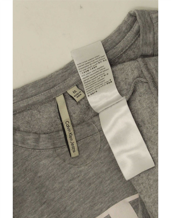 Calvin Klein Jeans Herren-Sweatshirt mit Grafik, mittelgraue Baumwolle