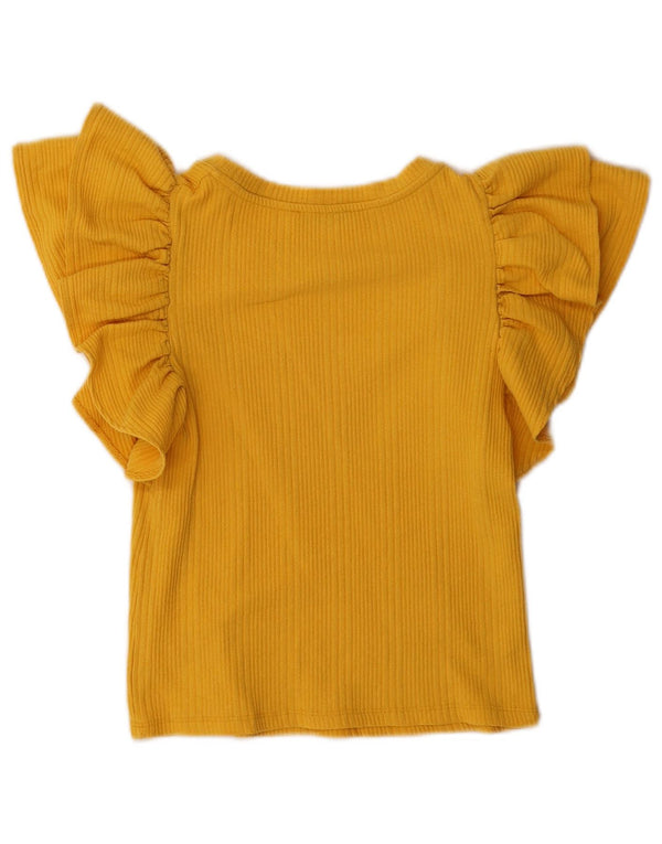 Zara Damen Bluse Top UK 10 Small Gelb