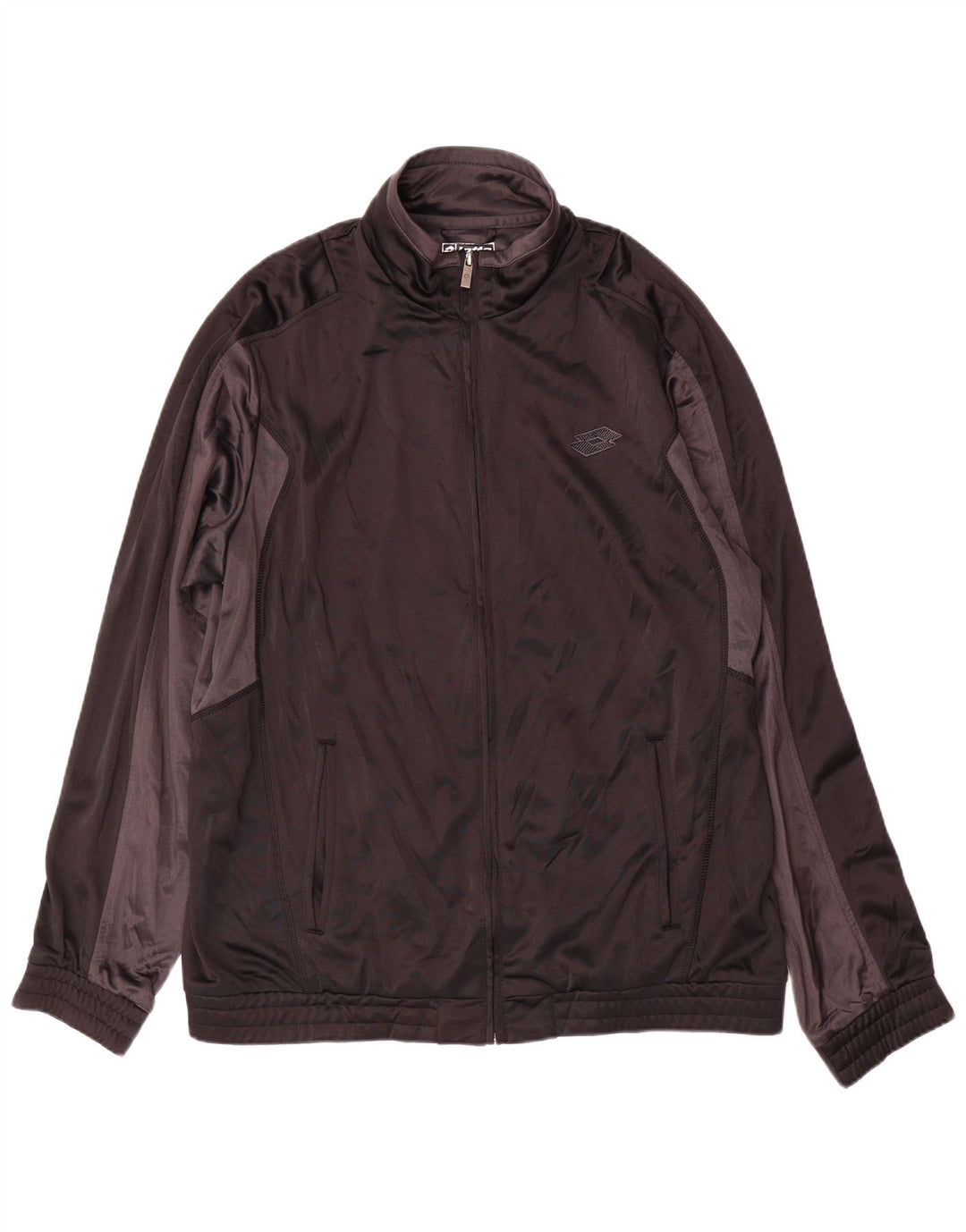 LOTTO Herren-Trainingsanzug-Oberteil, Jacke, 2XL, schwarzes Farbblock-Polyester