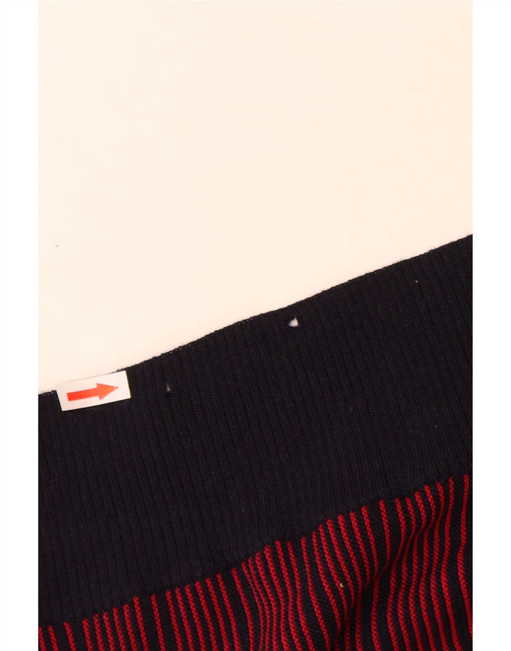 Vintage Herren Pullover mit V-Ausschnitt IT 52 groß rot gestreift