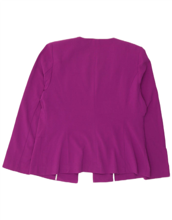 Marks & Spencer Offene Damen-Blazerjacke UK 16 Large Lila Polyester