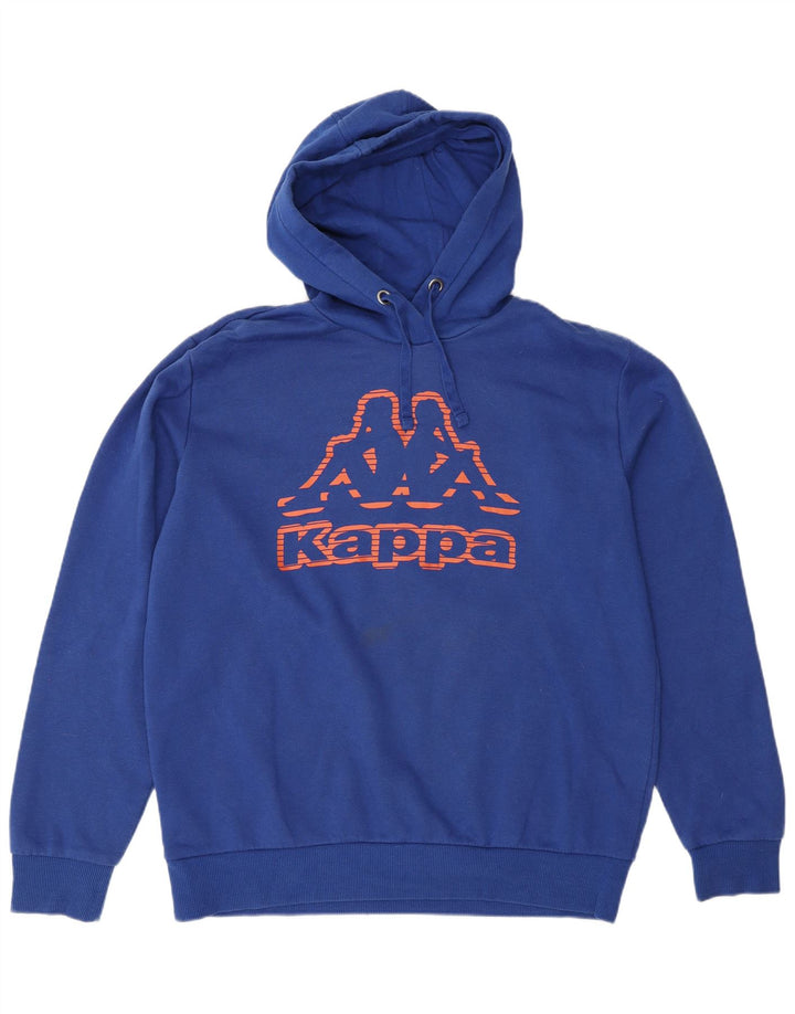 Kappa Herren Graphic Hoodie Pullover Large Blau
