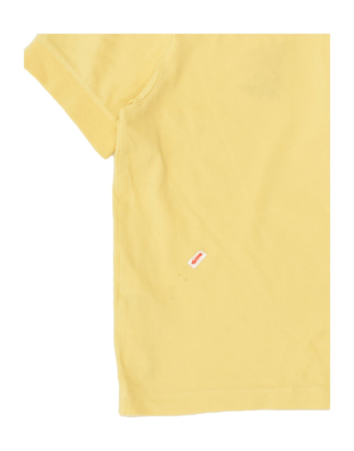 TOMMY HILFIGER Womens Polo Shirt UK 10 Small Yellow Cotton | Vintage Tommy Hilfiger | Thrift | Second-Hand Tommy Hilfiger | Used Clothing | Messina Hembry 