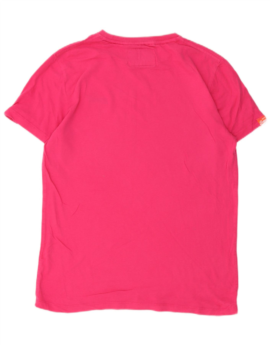 Superdry Damen T-Shirt Top Large Rosa Baumwolle