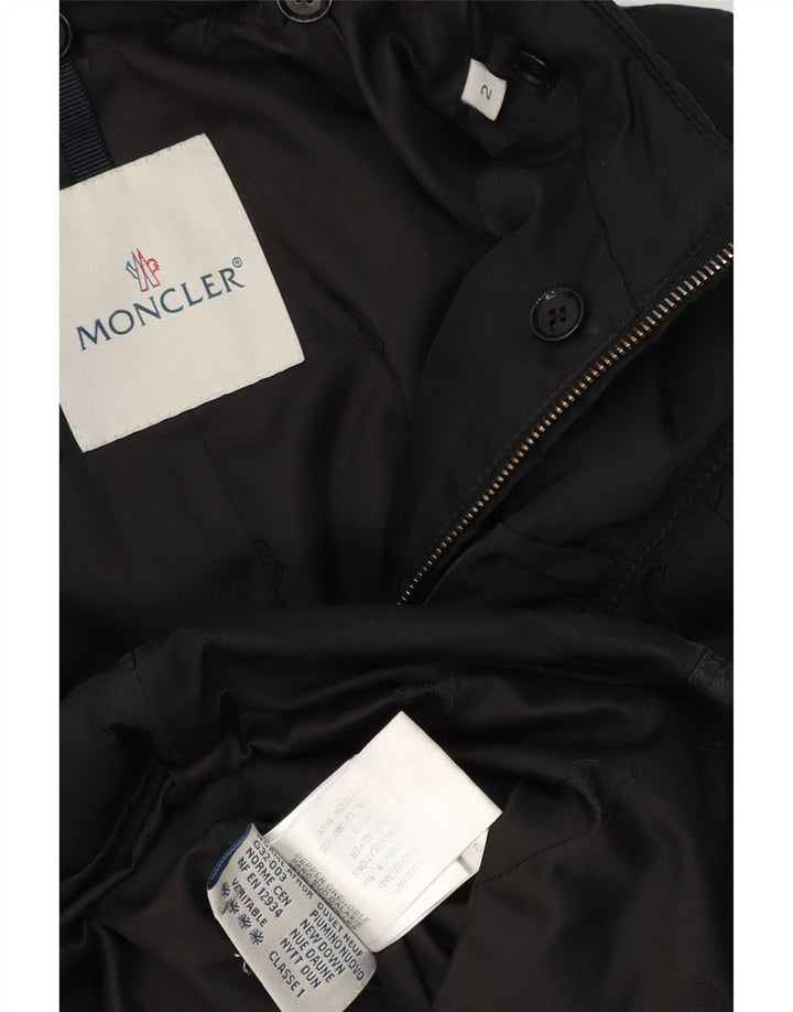 Moncler Damen gepolsterte Jacke Größe 2 Medium Schwarz Polyester