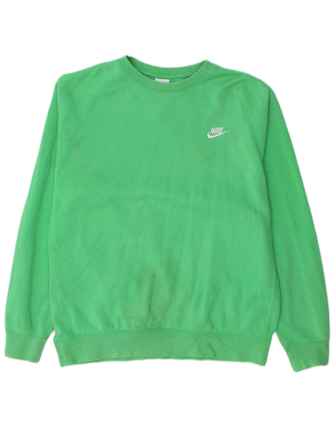 Nike Herren-Sweatshirt mit lockerer Passform, mittelgrüne Baumwolle