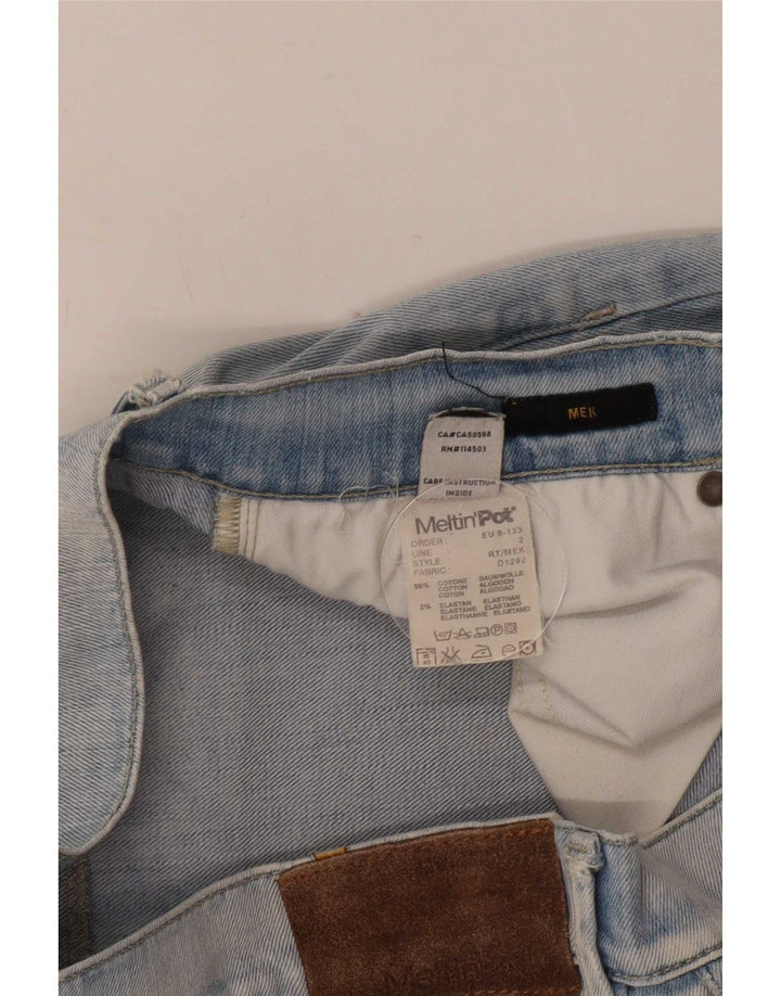 Meltin' Pot Herren Straight Jeans W34 L32 Blaue Baumwolle
