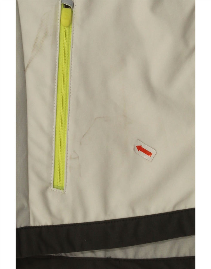 Jack Wolfskin Damen-Trainingsanzug-Top-Jacke, Größe S, UK 10, Grau, Farbblock