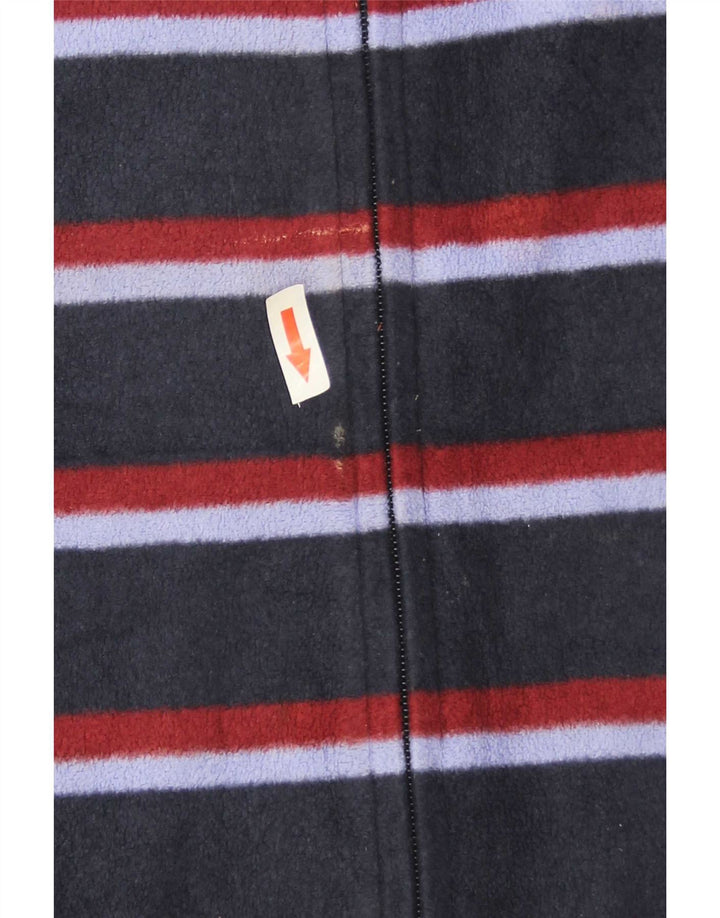 Marks & Spencer Damen Fleecejacke UK 16 Large Marineblau gestreift