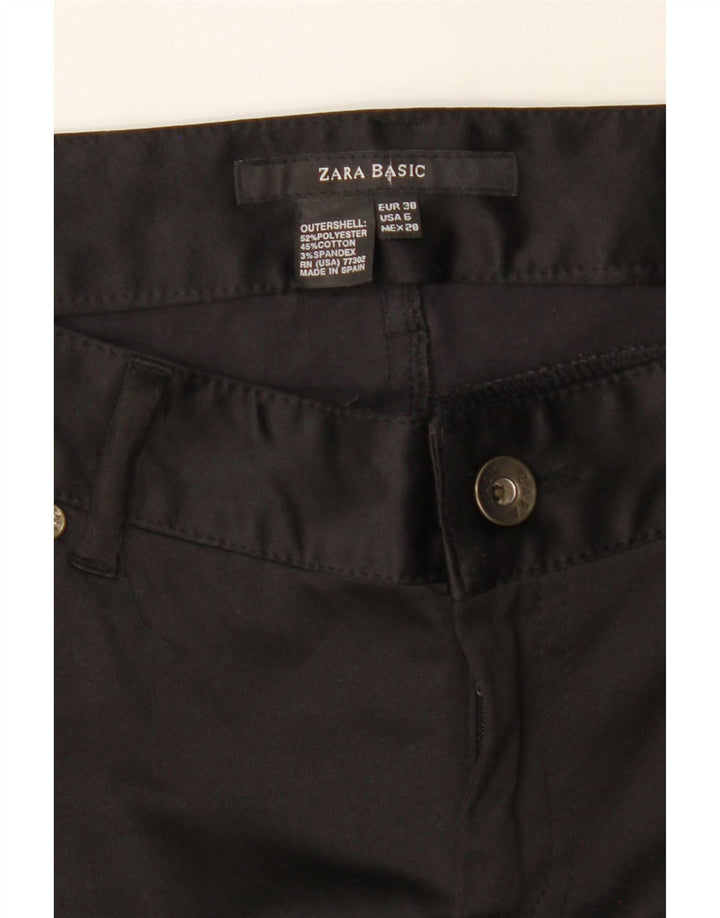 ZARA Womens Straight Casual Trousers EU 38 Small W28 L34 Black Polyester Vintage Zara and Second-Hand Zara from Messina Hembry 