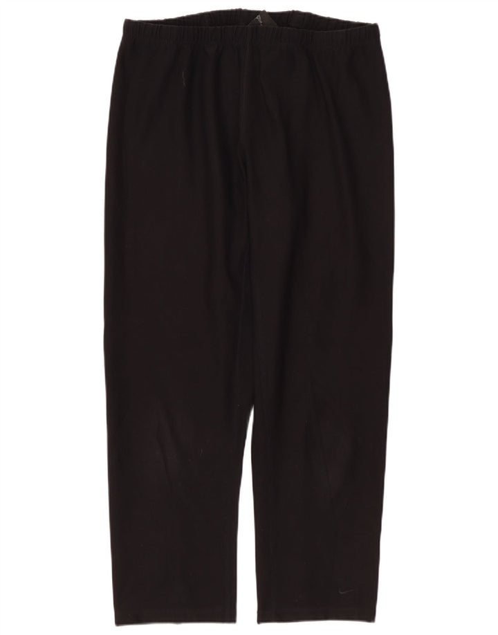 NIKE Damen Dri Fit Trainingshose UK 12 Mittelschwarzes Polyester