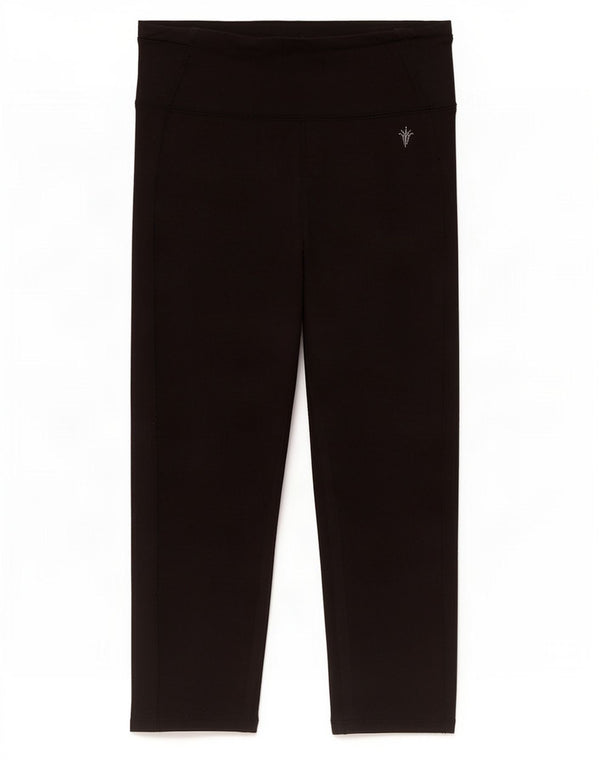 Marks & Spencer Damen Capri-Leggings UK 12 Medium Schwarz Polyester