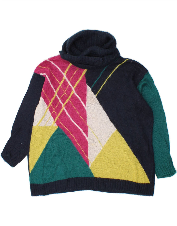 BENETTON Damen-Pullover mit Rollkragen, Gr. 14, mittleres Marineblau