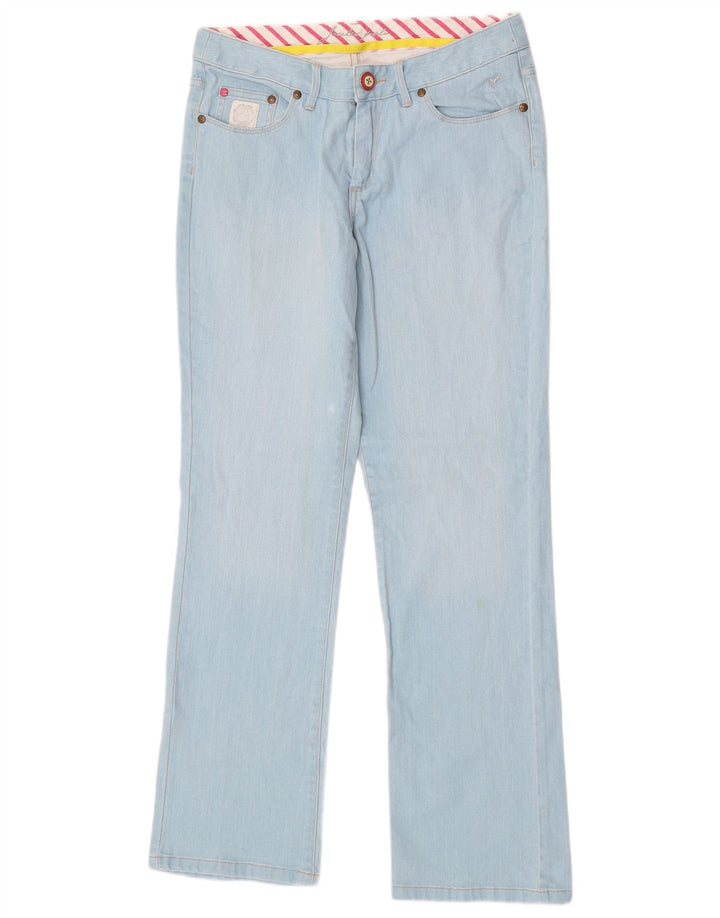 Joules Damen Bootcut Jeans UK 12 Medium W30 L32 Blaue Baumwolle