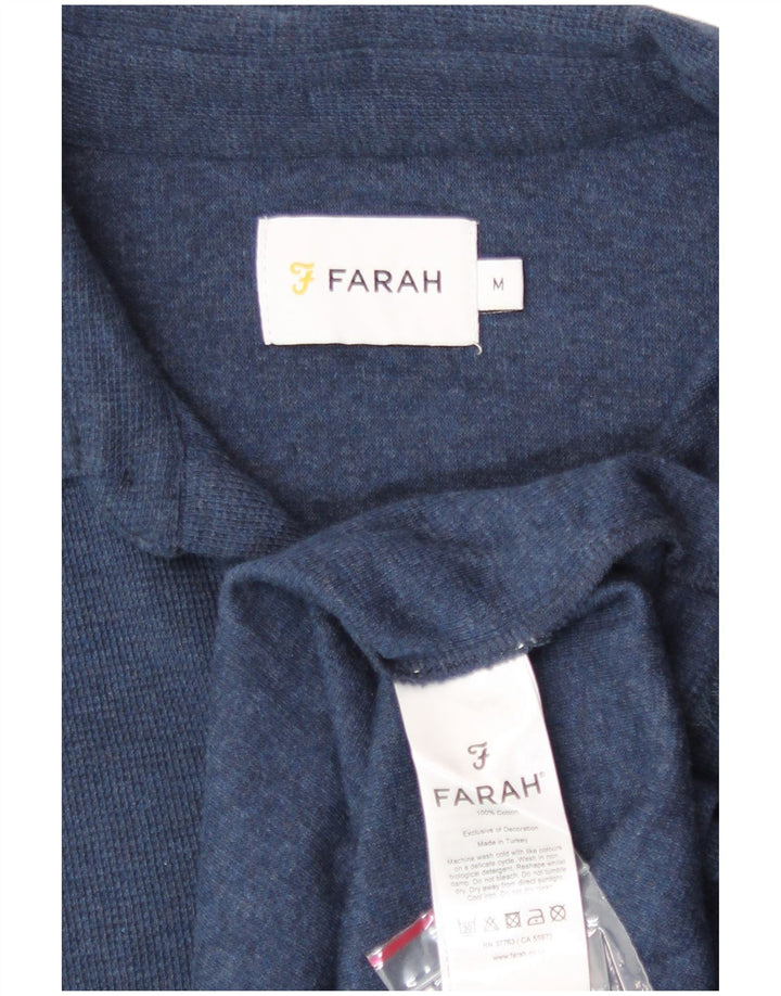 Farah Herren-Poloshirt aus mittlerer marineblauer Baumwolle