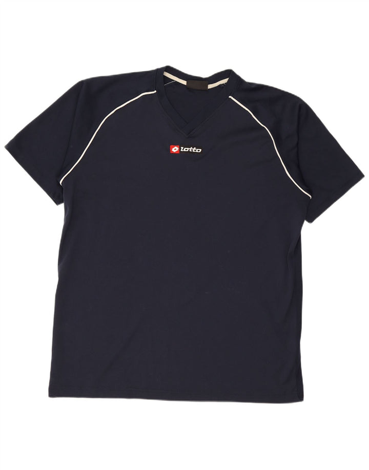 Lotto Herren T-Shirt Top 2XL Marineblau Polyester