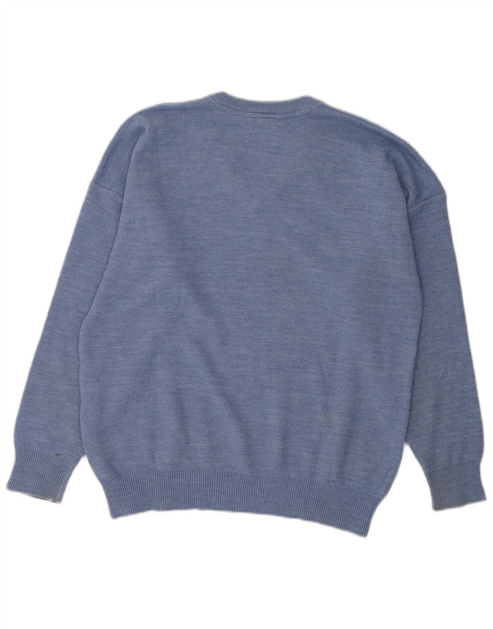 Lacoste Herren-Pullover mit V-Ausschnitt, Größe 5, große blaue Wolle