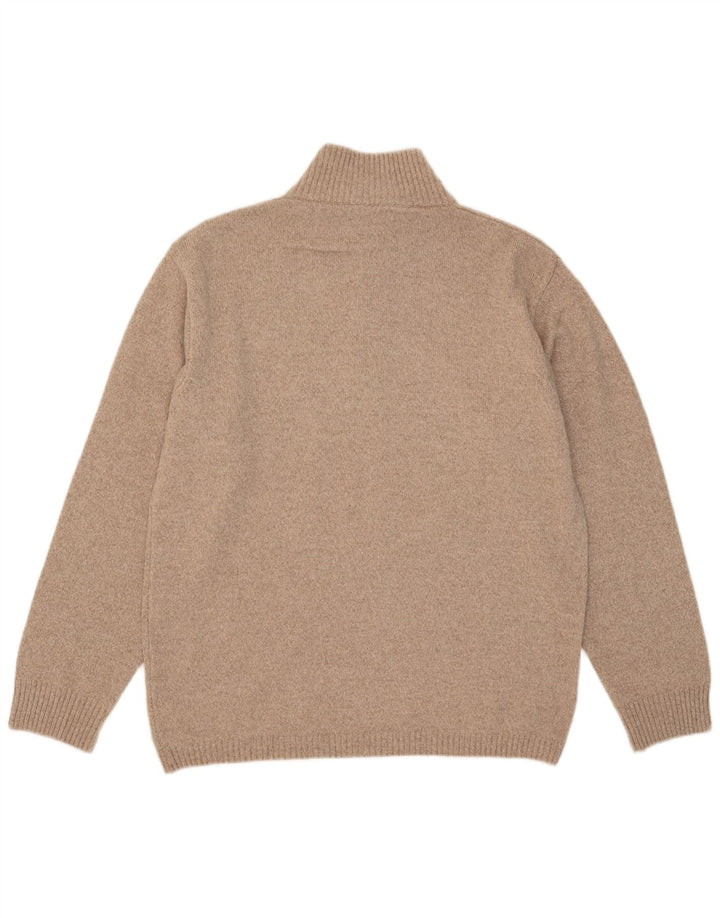 Marlboro Classics Herren-Pullover mit Reißverschluss, 2XL, beige Wolle