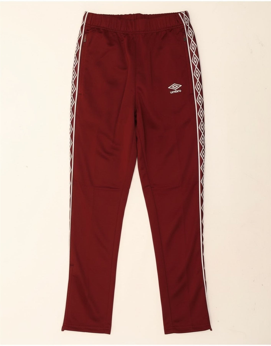 Umbro Herren-Trainingshose mit Grafik, Größe S, Burgunderrot, Polyester