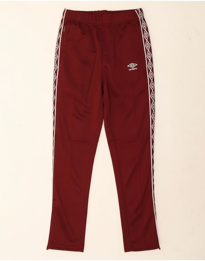 Umbro Herren-Trainingshose mit Grafik, Größe S, Burgunderrot, Polyester
