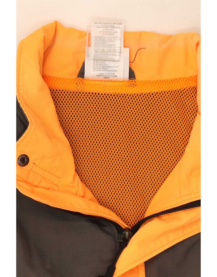 Adidas Herren Regenjacke UK 42 XL Orange Colourblock Polyester