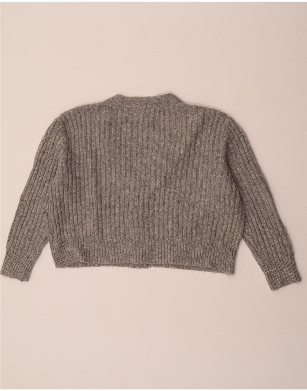 Marks & Spencer Damen Crop Oversized Cardigan Pullover UK 16 Large Grau