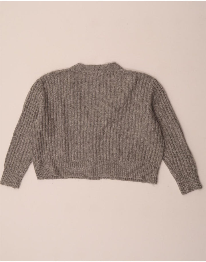 Marks & Spencer Damen Crop Oversized Cardigan Pullover UK 16 Large Grau