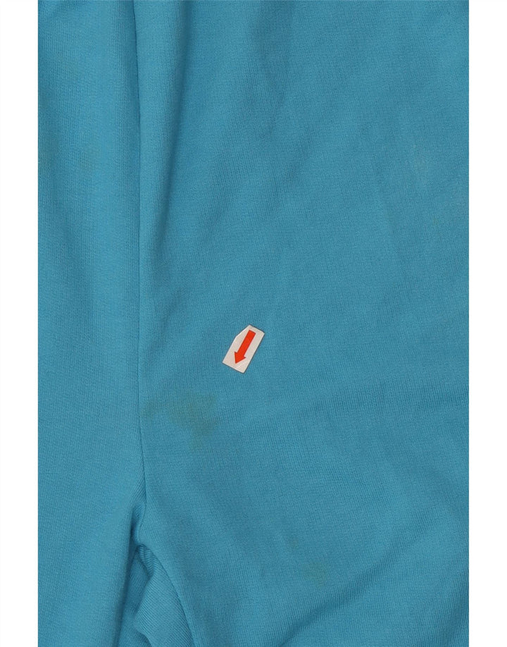 VINTAGE Damen-Trainingsanzug, UK 14/16, großes blaues Blumenmuster, Polyester