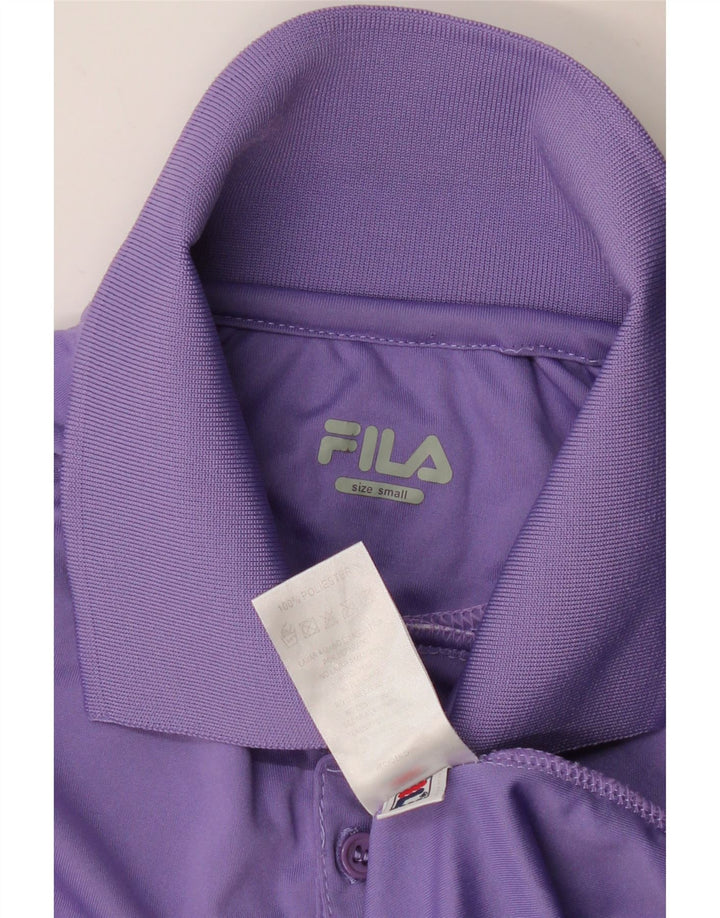 FILA Herren-Poloshirt, klein, lila, Farbblock-Polyester