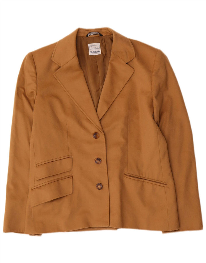 Renato Balestra Damen 3-Knopf-Blazerjacke IT 46 Große braune Wolle