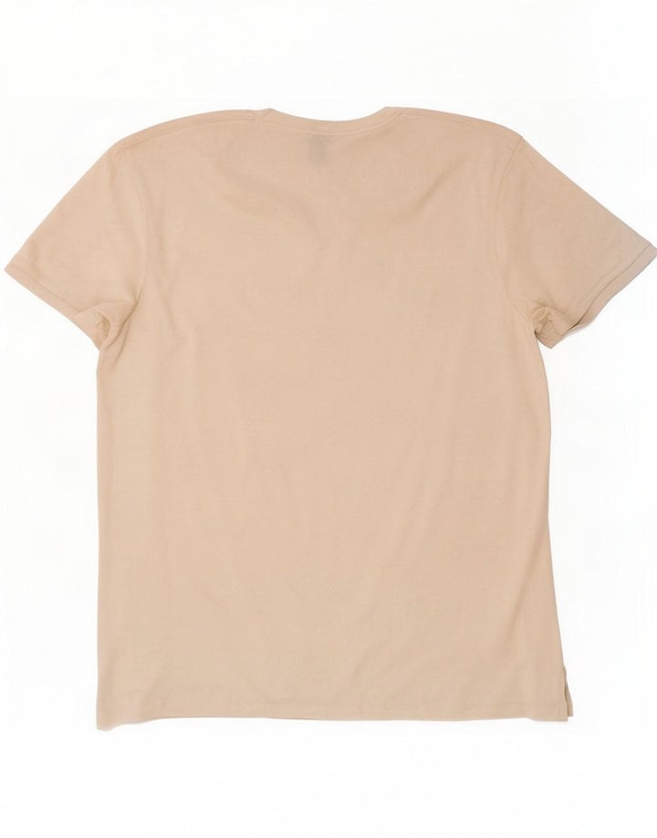 Zara Herren T-Shirt Top Mittelbeige