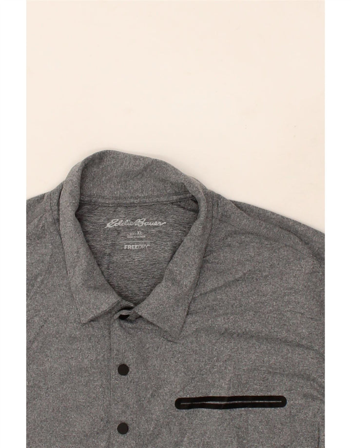 EDDIE BAUER Mens Polo Shirt XL Grey Vintage Eddie Bauer and Second-Hand Eddie Bauer from Messina Hembry 