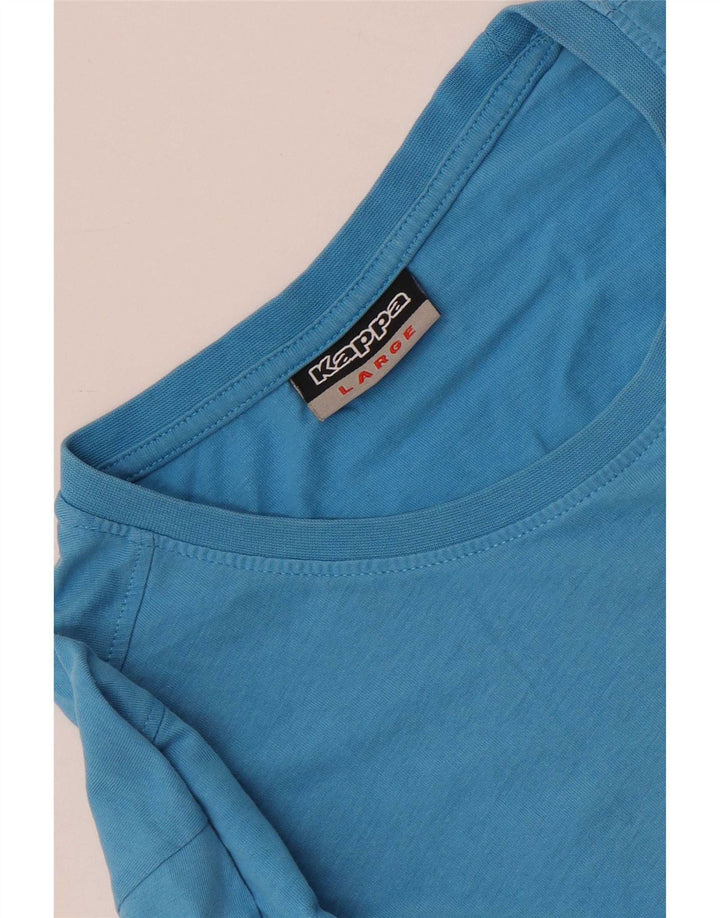 Kappa Herren Grafik T-Shirt Top Large Blau