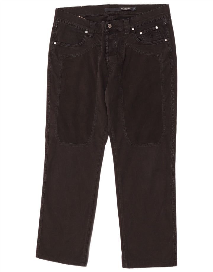 Jeckerson Herren Straight Jeans W38 L30 Schwarze Baumwolle