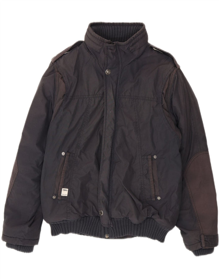 Timberland Militär-Bomberjacke für Jungen, 11–12 Jahre, marineblaues Polyamid