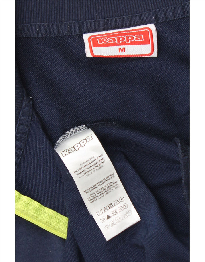 Kappa Herren-Trainingsanzug-Oberteil, Mittelgroßes marineblaues Farbblock-Polyester