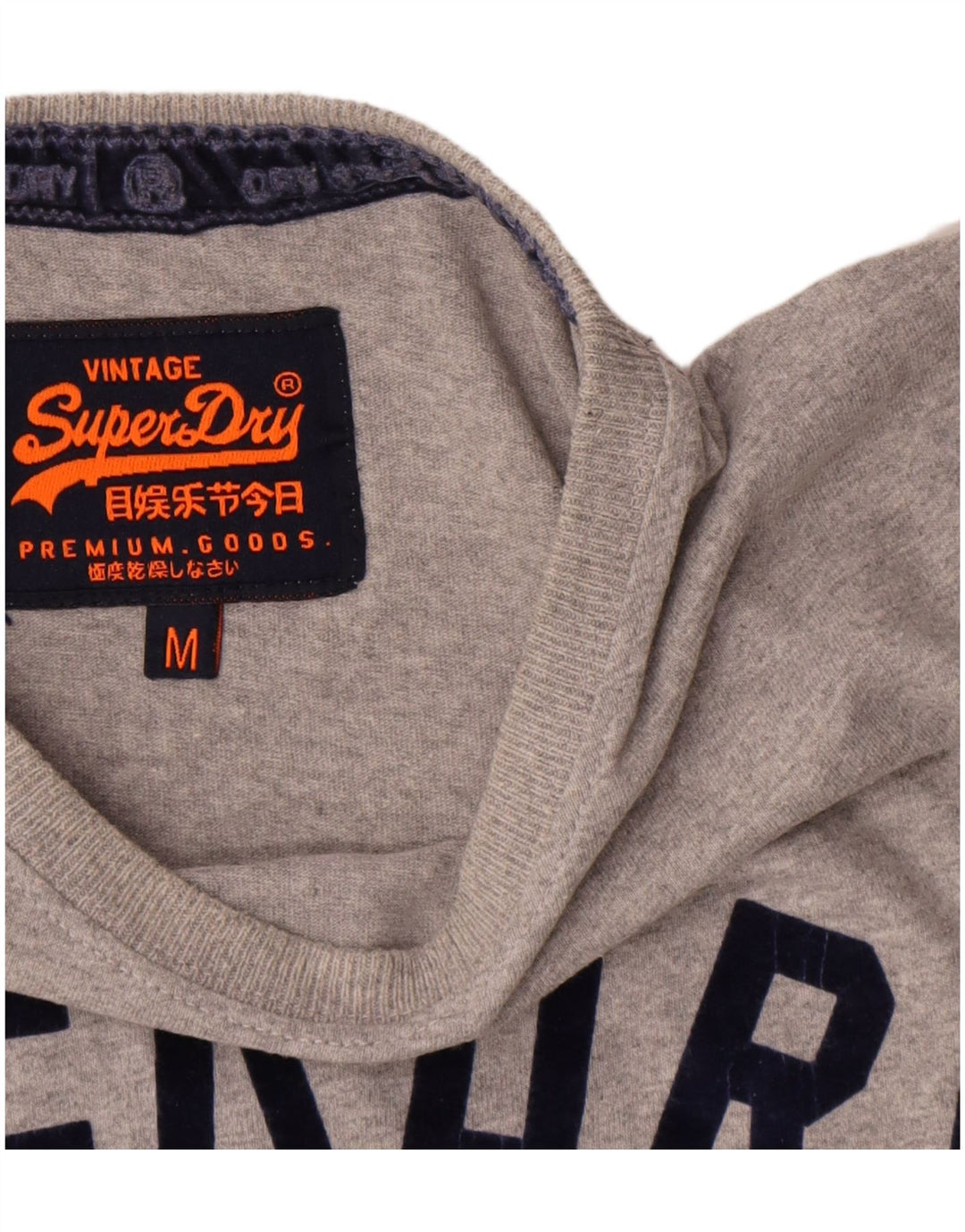 Superdry Herren Grafik-T-Shirt-Oberteil aus mittelgrauer Baumwolle