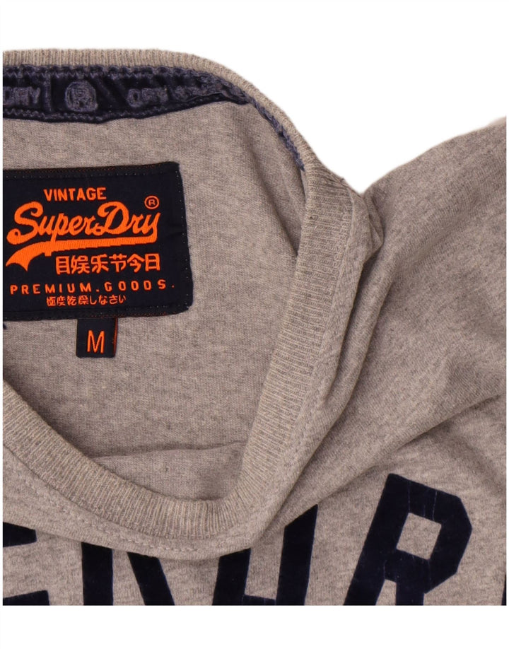 Superdry Herren Grafik-T-Shirt-Oberteil aus mittelgrauer Baumwolle
