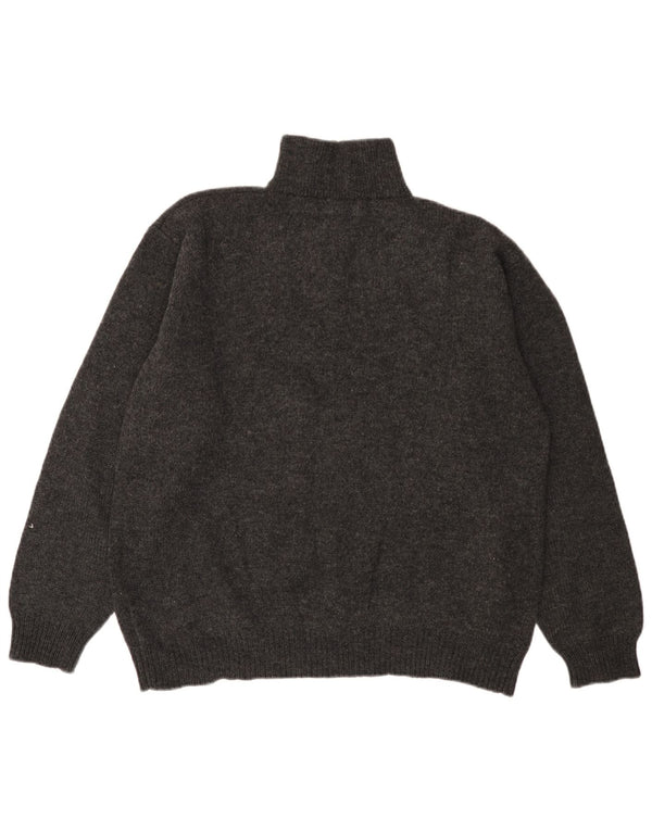 McKenzy Damen-Pullover mit Reißverschluss am Hals, UK 18, XL, graue Wolle