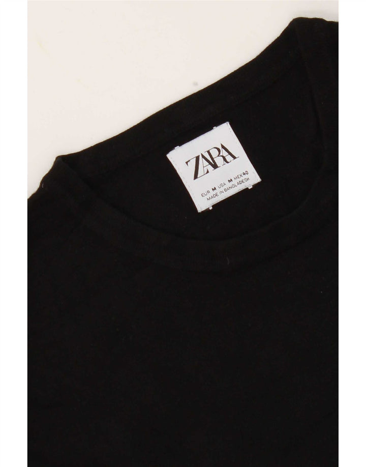 Zara Herren-Pullover mit Rundhalsausschnitt, Mittelschwarz