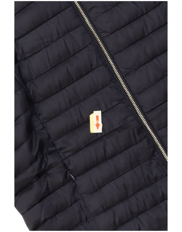 MASSIMO DUTTI Wattierte Damenjacke mit Kapuze, Gr. 10, Marineblau