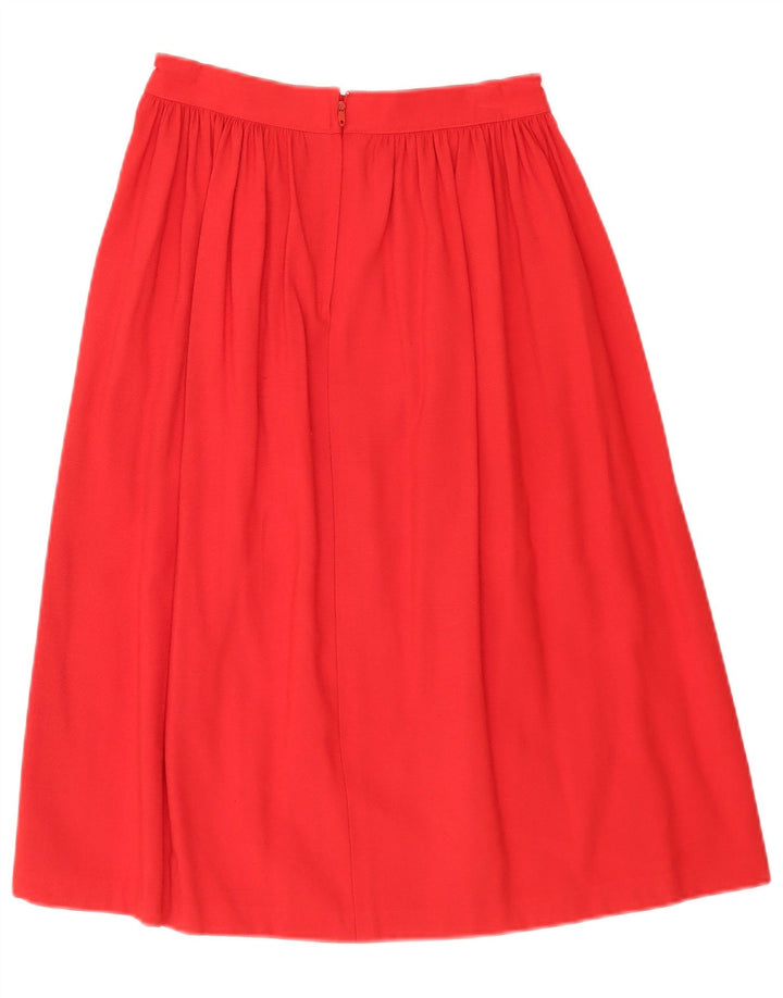 Vintage Damen A-Linie Rock W25 XS Rot Polyester