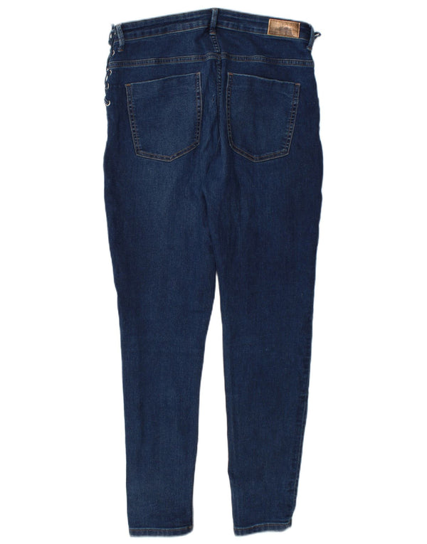 Zara Damen Skinny Jeans EU 42 Large W32 L28 Blaue Baumwolle