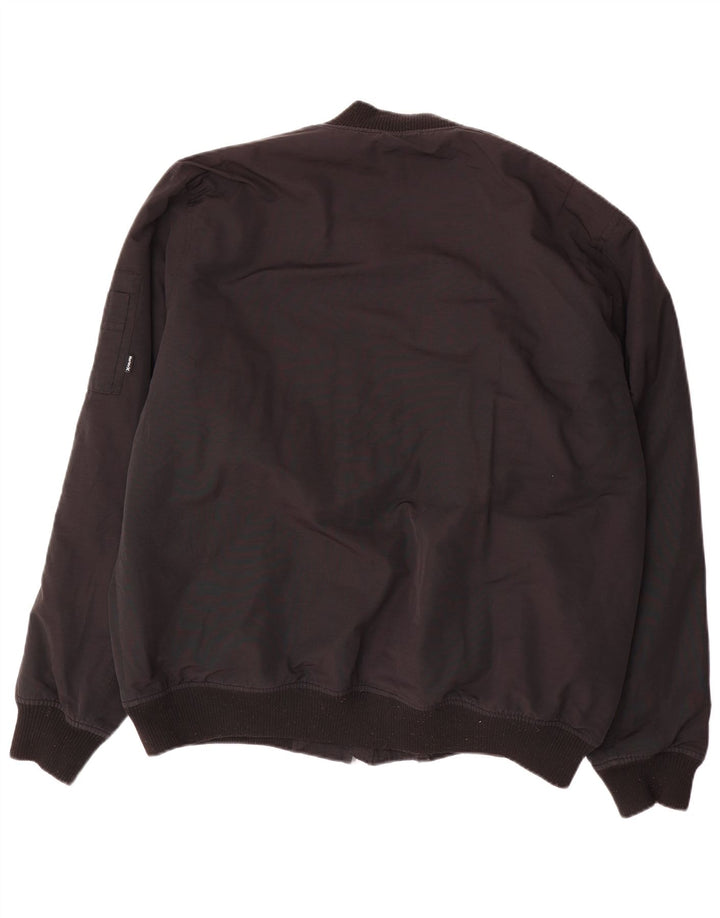 HURLEY Herren Bomberjacke UK 44 2XL Schwarzes Nylon