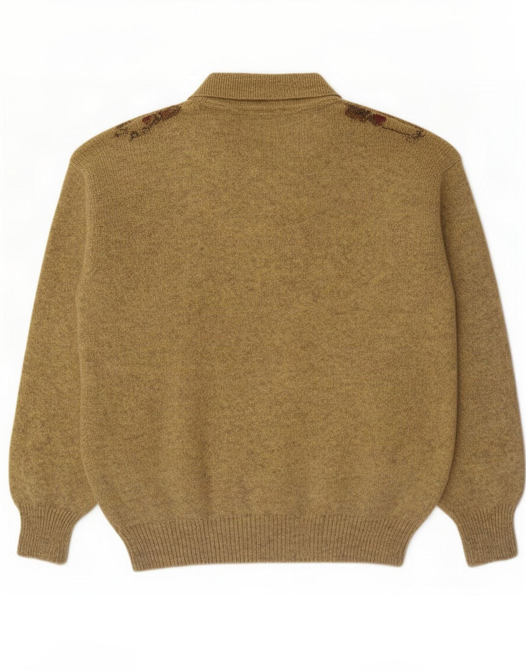 Hemmond Herren-Pullover mit Rollkragen, Mittelgelb, Argyle-Muster/Diamantmuster