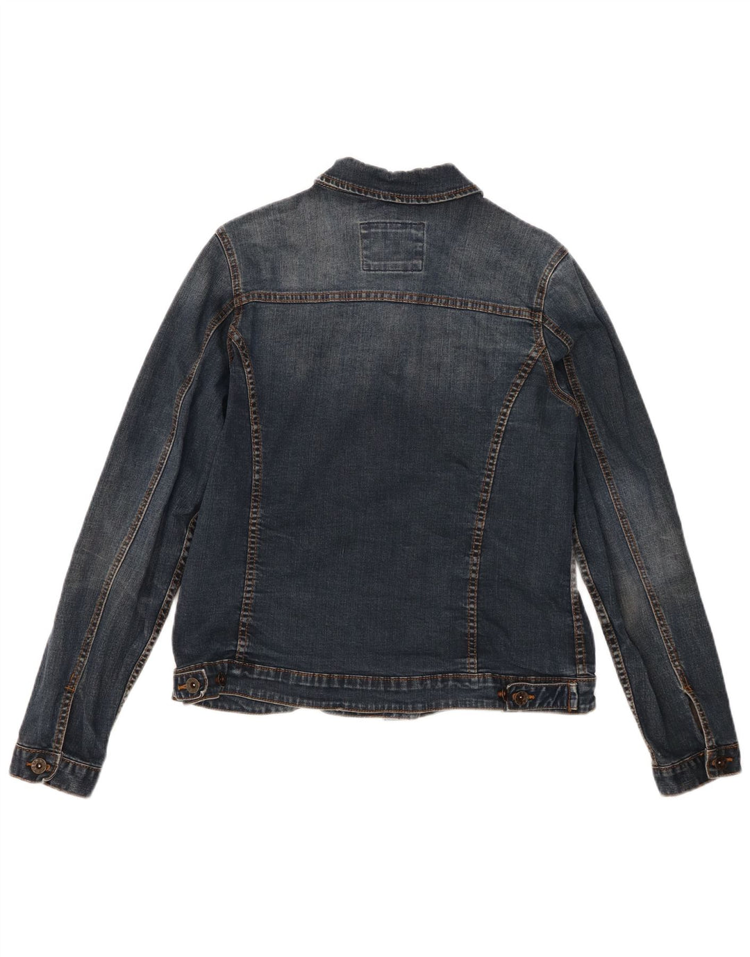 Fat Face Damen Jeansjacke UK 14 Mittelblaue Baumwolle