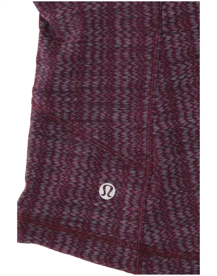Lululemon Damen-Trainingsanzugoberteil, Jacke, Größe M, Burgunderrot, Chevron