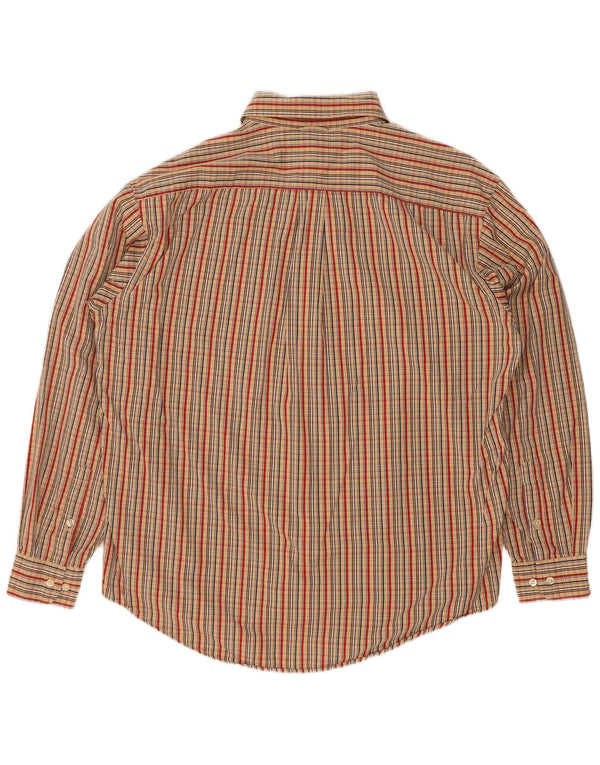 Tommy Hilfiger Herrenhemd XL Beige kariert Baumwolle