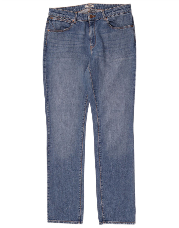 Wrangler Damen Straight Jeans W30 L32 Blaue Baumwolle
