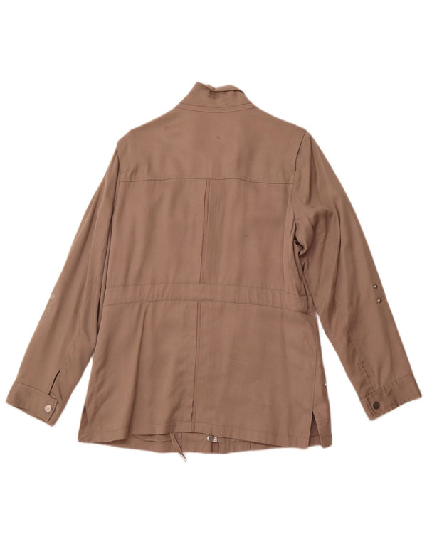 MINT VELVET Damen Utility-Jacke UK 14 Mittelbraunes Lyocell